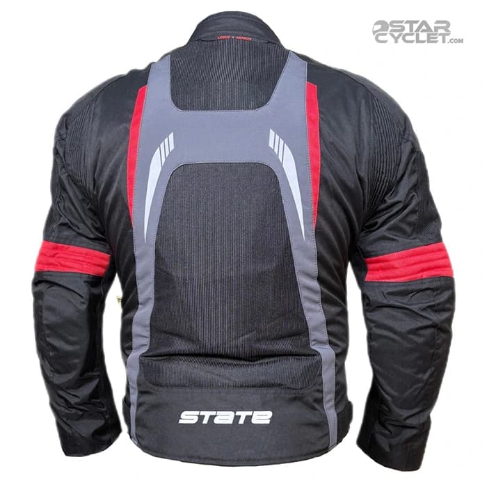 کاپشن تابستانی استیت مدل ترونیک نت BLACK RED — تصویر ۳