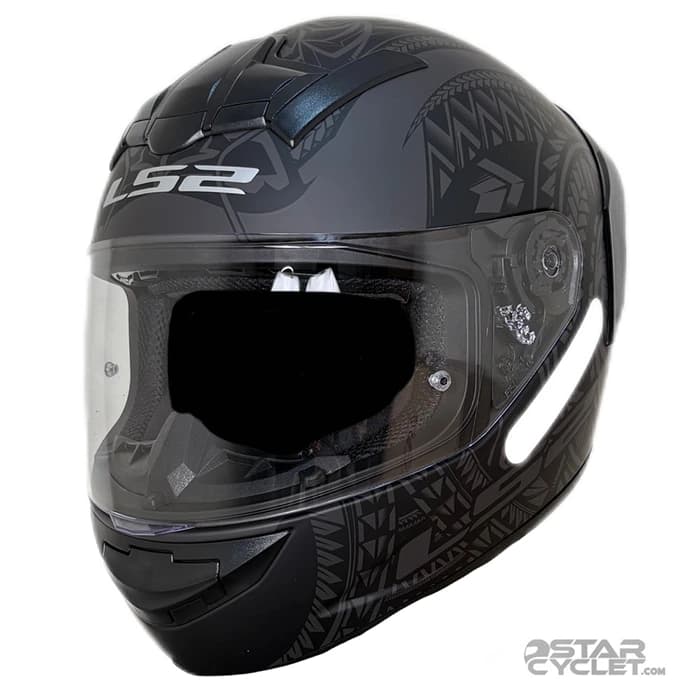 کلاه کاست فک ثابت ال اس 2 مدل MATT BLACK GERY FF352-1A-6 — تصویر ۲