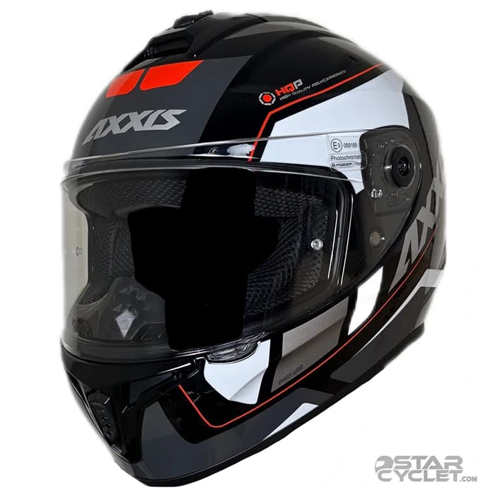 کلاه کاسکت فک ثابت اکسیس مدل SONAR DRAKEN BLACK GRAY WHITE RED