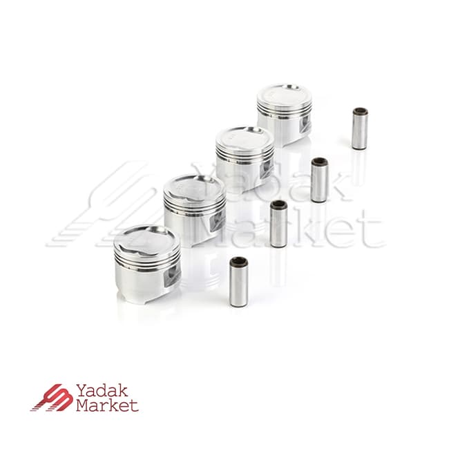 پیستون گاز سوز سایز 050 همراه با گژن پین بدون رینگ عظام کد 3107259 بسته 4 عددی مناسب برای پراید 132 CNG