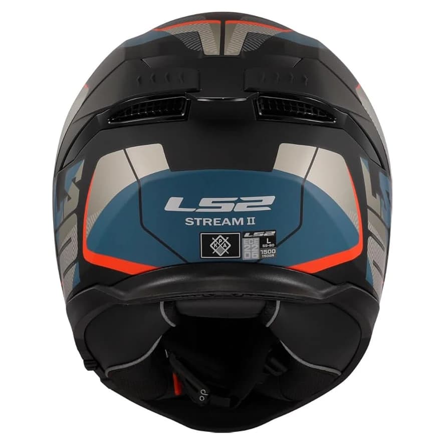 کلاه کاسکت فک ثابت ال اس 2 مدل STREAM2 BLACK BLUE RED MATT FF808 — تصویر ۵