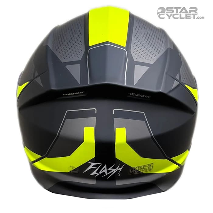 کلاه کاسکت فک متحرک FLASH مدل 935 SV MATT BLACK NEON YELLOW 2#B — تصویر ۶