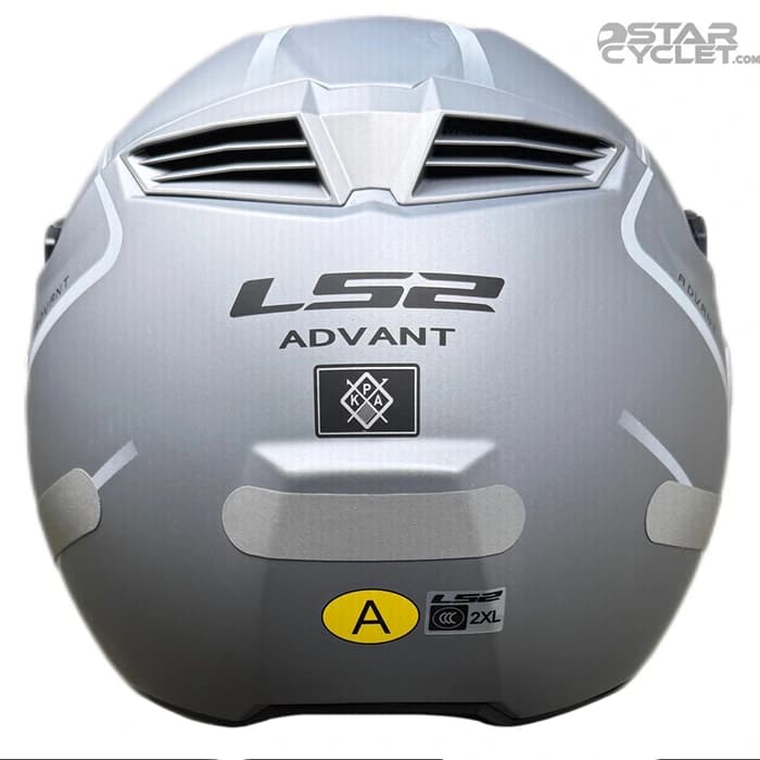 کلاه کاسکت فول متحرک ال اس 2 مدل ADVANT 906-7 GRAY LINE WHITE — تصویر ۶
