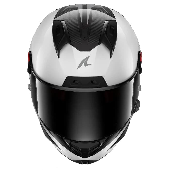 کلاه کاسکت فک ثابت شارک مدل AERON GP BLANK CARBON WHITE ANTHRACITE — تصویر ۳