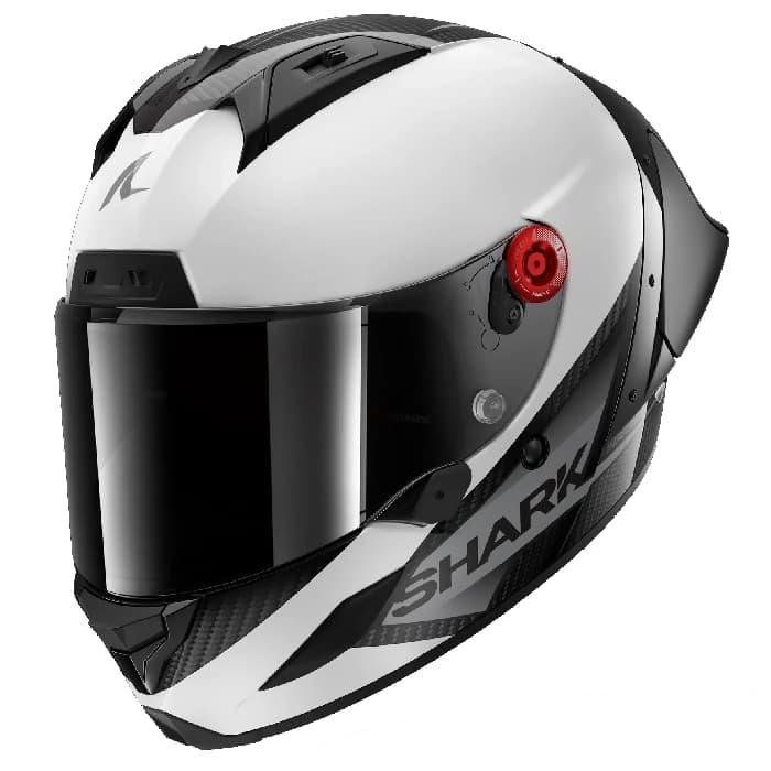 کلاه کاسکت فک ثابت شارک مدل AERON GP BLANK CARBON WHITE ANTHRACITE
