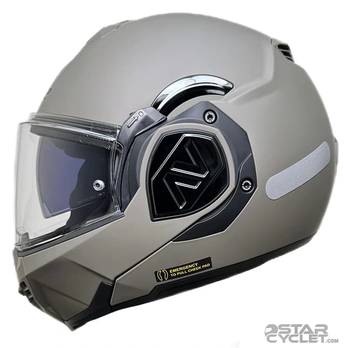 کلاه کاسکت فول متحرک ال اس 2 مدل ADVANT 906-7 GRAY — تصویر ۴