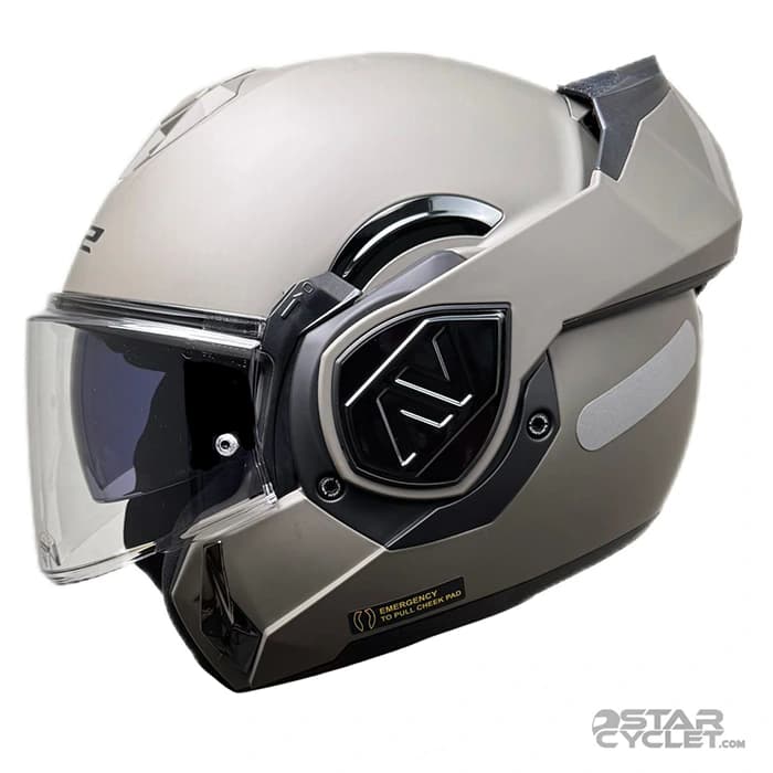 کلاه کاسکت فول متحرک ال اس 2 مدل ADVANT 906-7 GRAY — تصویر ۵