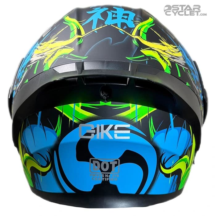 کلاه کاسکت فک متحرک Qike مدل MP01 BLUE THUNDER GOD — تصویر ۶