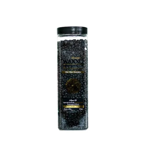 وکس عدسی صدفی حاوی روغن آرگان 500 گرمی برند وکسی WAXXC ( رنگ ذغالی )
