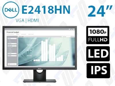 مانیتور Dell E2418H سایز 24 اینچ FHD W-LED IPS 5ms