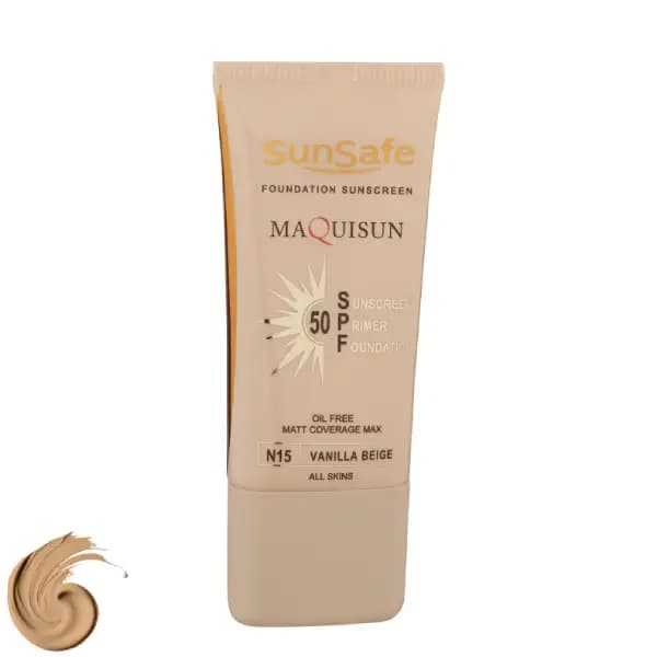 ضدآفتاب کرم پودری و پرایمری با SPF50 مکی سان سیف