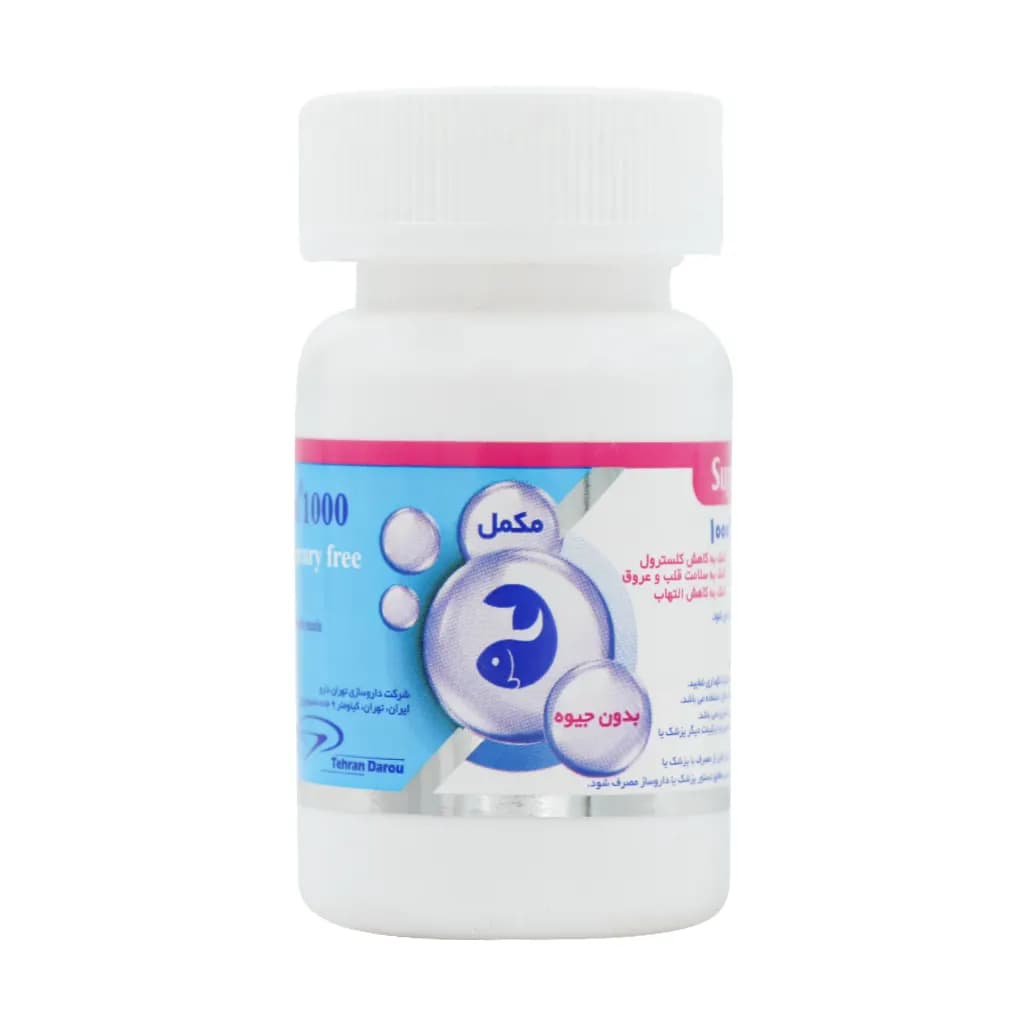 کپسول امگا3 1000میلیگرم تداژل بدون جیوه 30 عددی — تصویر ۲