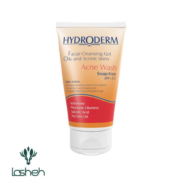 ژل شستشوی صورت مناسب پوست چرب مدل Acne Wash هیدرودرم — تصویر ۲