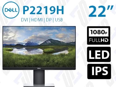 مانیتور dell p2219h استوک 22اینچ فریم لس W-LED FHD IPS 2020 HDMI 5ms