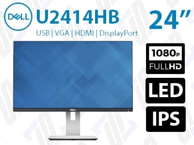 مانیتور استوک Dell U2414HB فریم لس FHD LED IPS HDMI sRGB 96%