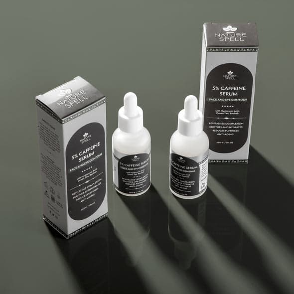 سرم نیچر اسپل 5% کافئین کانتور صورت و چشم 30ml — تصویر ۴