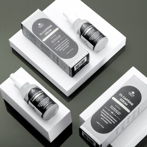 سرم نیچر اسپل 5% کافئین کانتور صورت و چشم 30ml — تصویر ۳