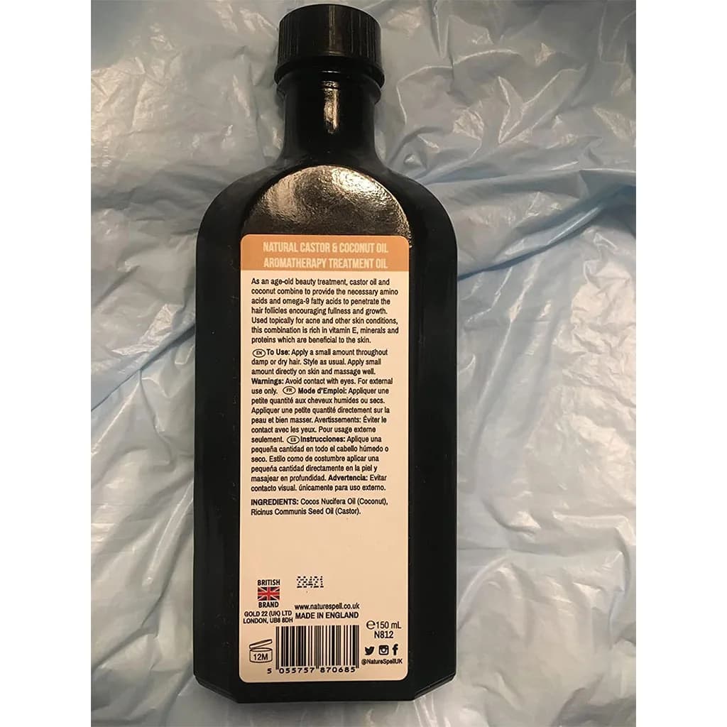 روغن درمانی کرچک و نارگیل نیچر اسپل مناسب مو و بدن 150میل — تصویر ۳