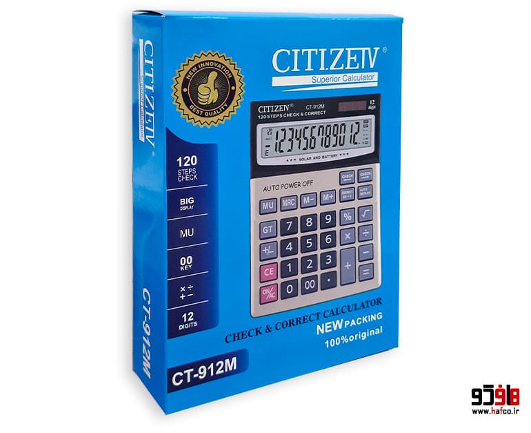 ماشین حساب CITIZEIV مدل CT-912M — تصویر ۳