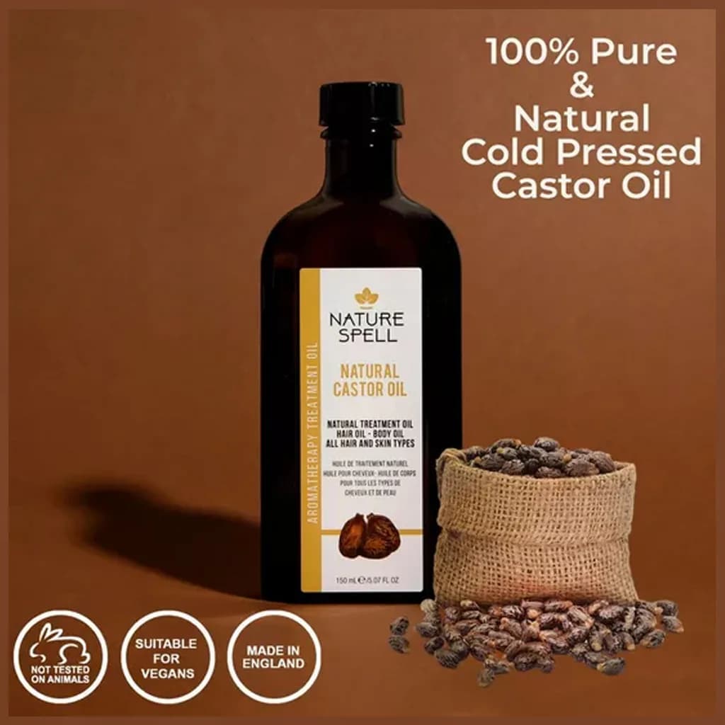 روغن درمانی کرچک نیچر اسپل مناسب مو و بدن 150میل — تصویر ۳