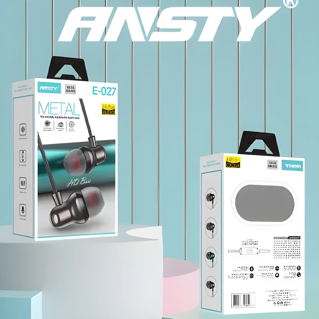 هنذفری سیمی ANSTY مدل E-027 گارانتی (6 ماهه تاپیکا) — تصویر ۳