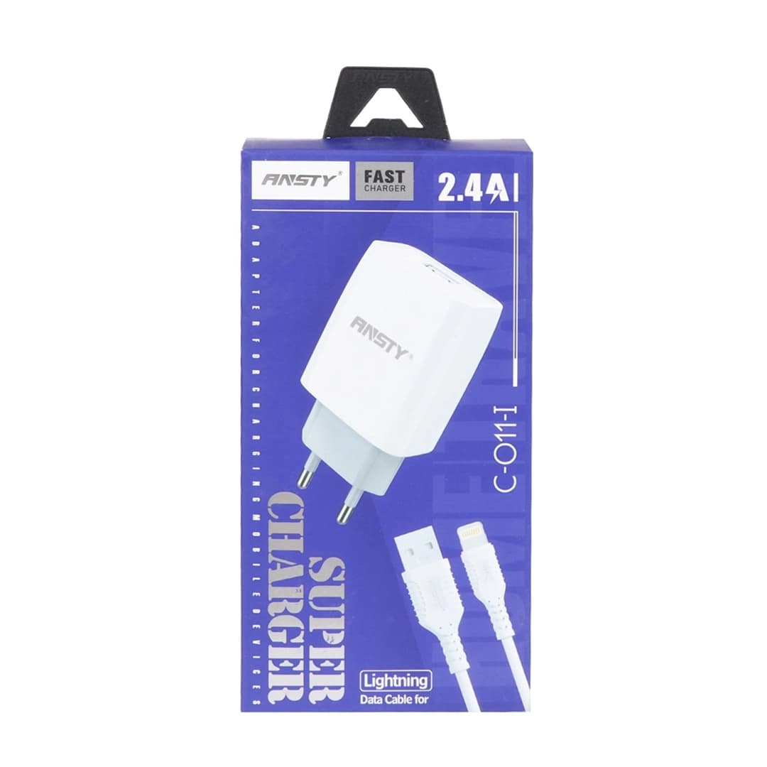 شارژر همراه با کابل شارژ ایفون برند ANSTY مدلC-011-I (گارانتی 6 ماهه ) — تصویر ۳