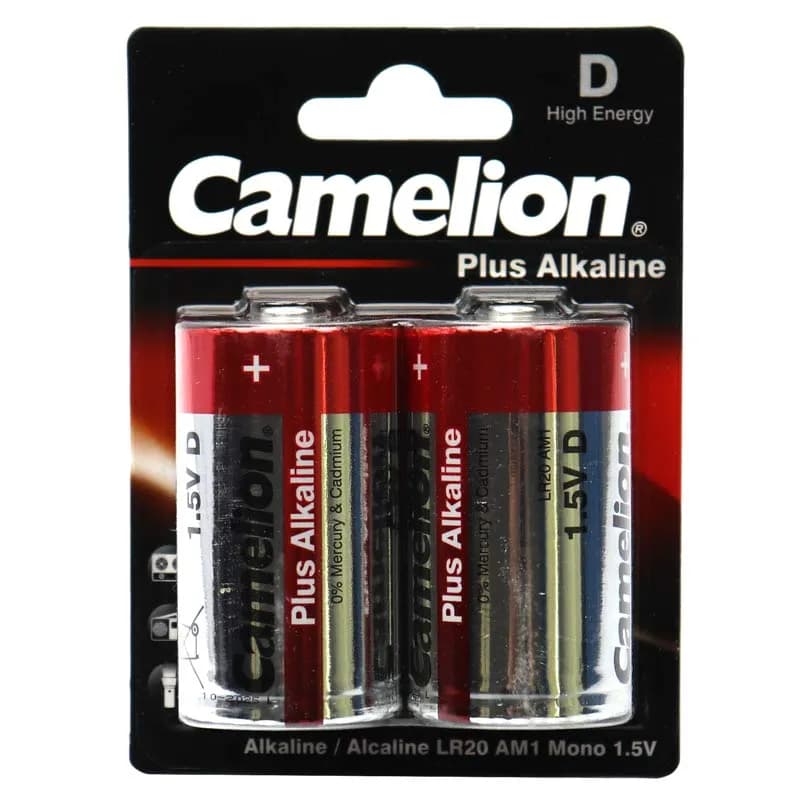 باتری دوتایی بزرگ Camelion Plus Alkaline 1.5V D — تصویر ۲