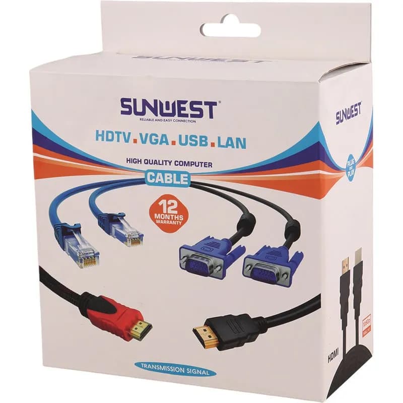 کابل VGA 3+6 سان وست Sunwest طول 15 متر — تصویر ۴