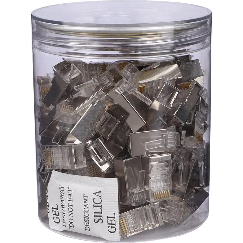 سوکت شبکه D-Net RJ45 Cat6 SFTP بسته 100 عددی — تصویر ۵