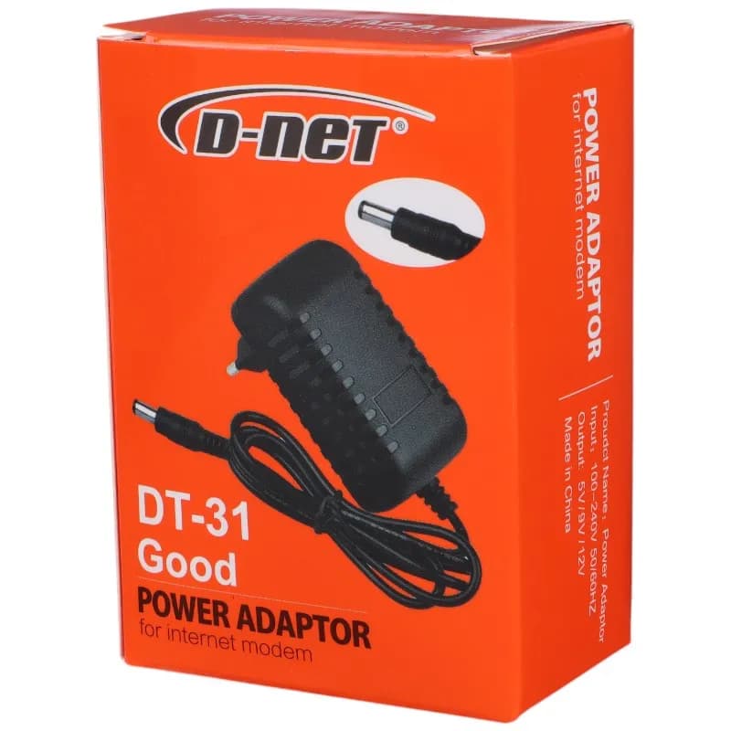 آداپتور D-net DT-31 12V 1A فیش درشت — تصویر ۵
