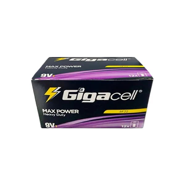 باتری کتابی Gigacell Max Power Heavy Duty 6F22 9V — تصویر ۲