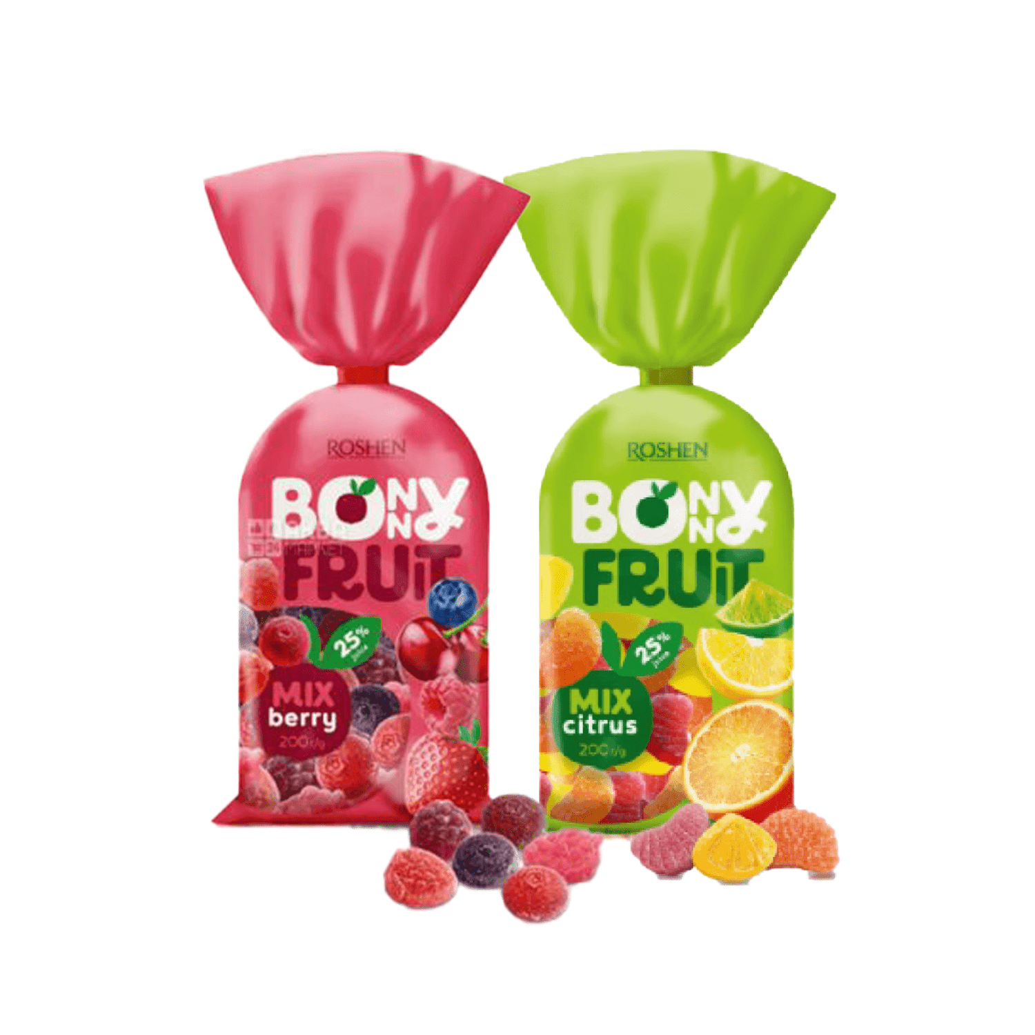 پاستیل ژله ای و شکری روشن مدل Bonny Fruit