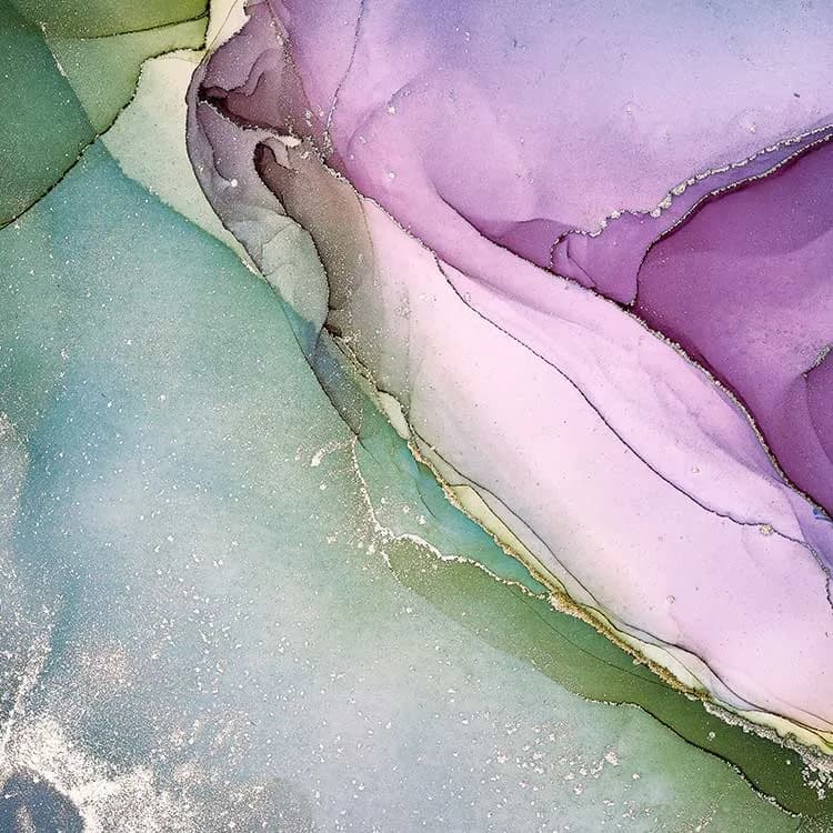 کاغذ دیواری طرح سنگ رنگی سبز و بنفش — تصویر ۲