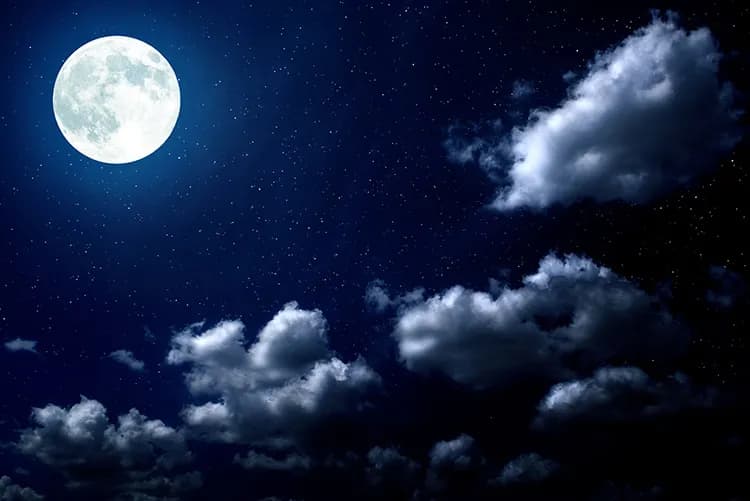 پوستر سه بعدی کهکشان طرح ماه و آسمان شب — تصویر ۳