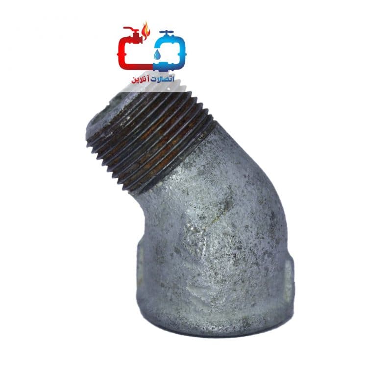 چپقی دنده‌ای 3/4 اینچ 45 درجه گالوانیزه مک