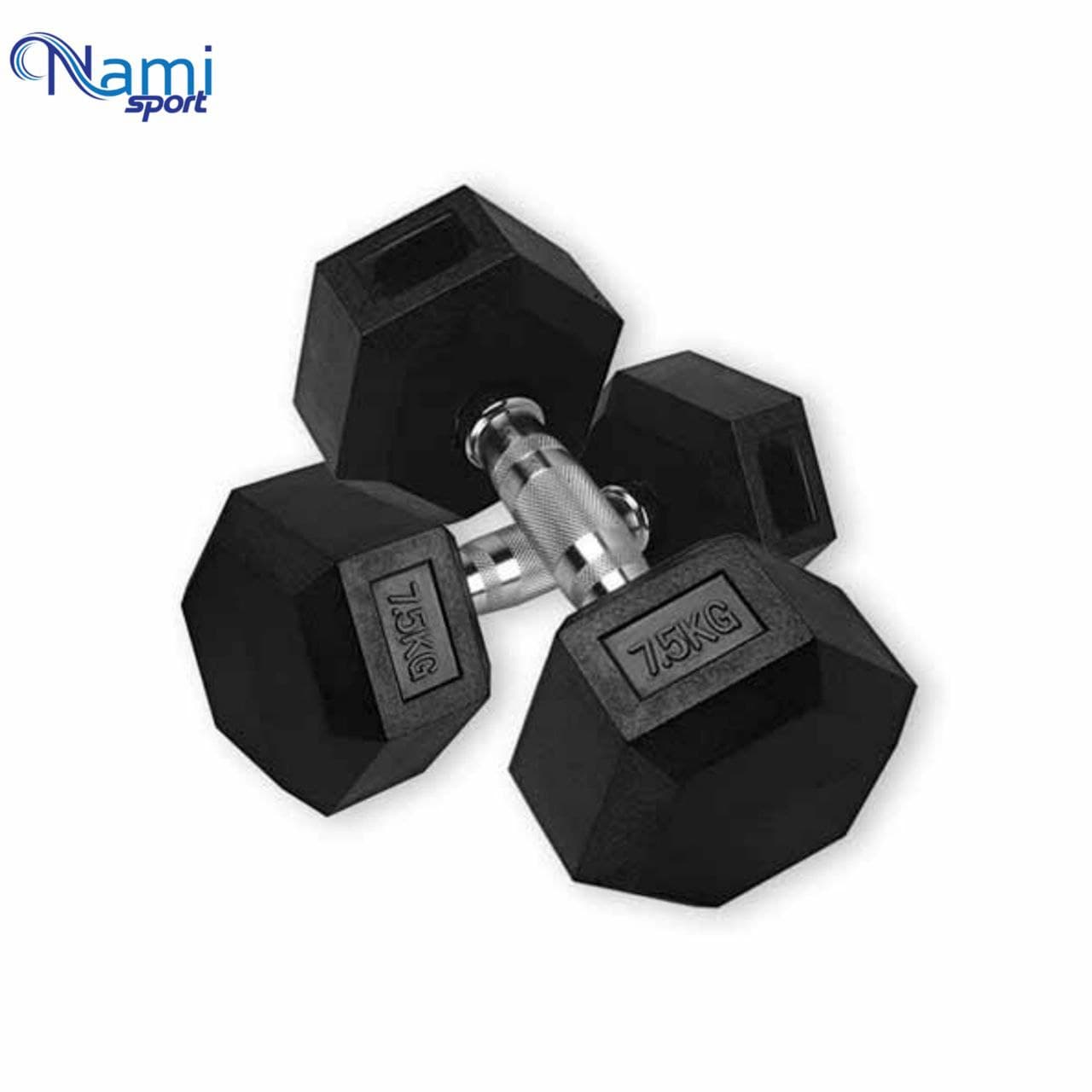 دمبل شش ضلعی 17.5 کیلویی hexagonal dumbbell