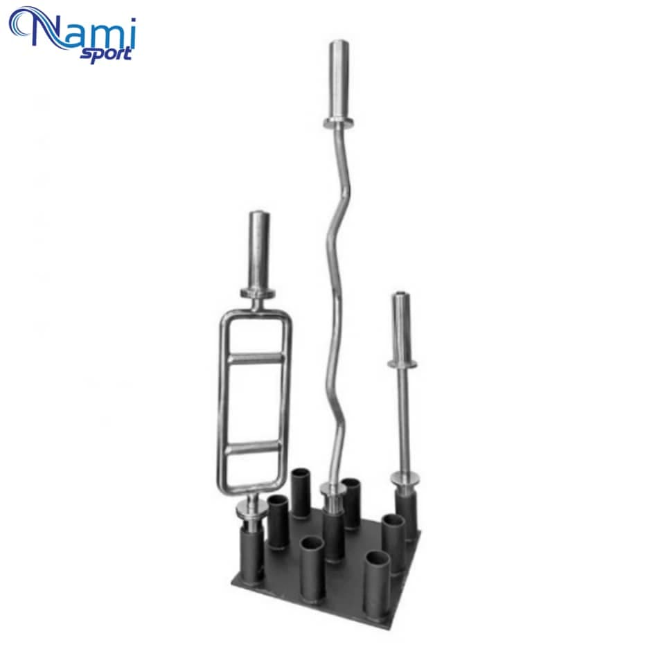 رک هالتر مربعی 9 تایی barbell bar rack