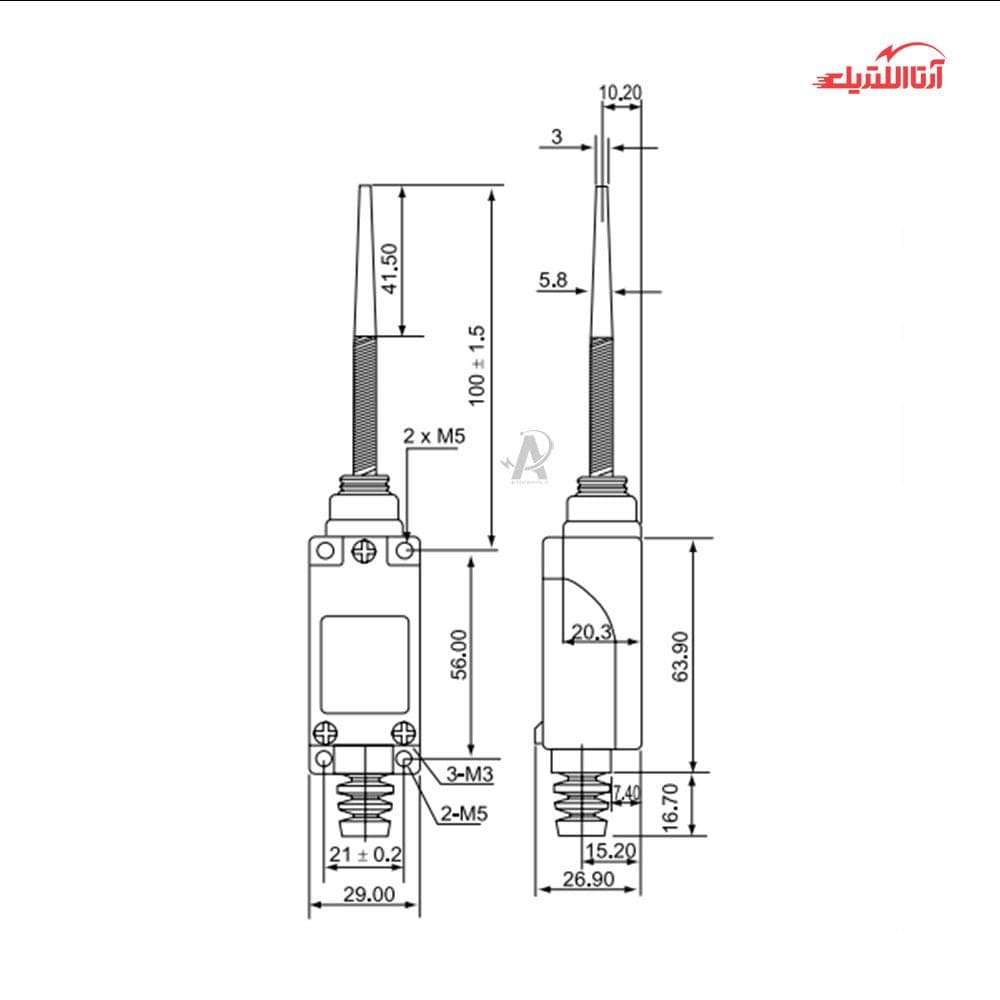 لیمیت سوئیچ آنتنی CNTD مدل TZ-8166 — تصویر ۳