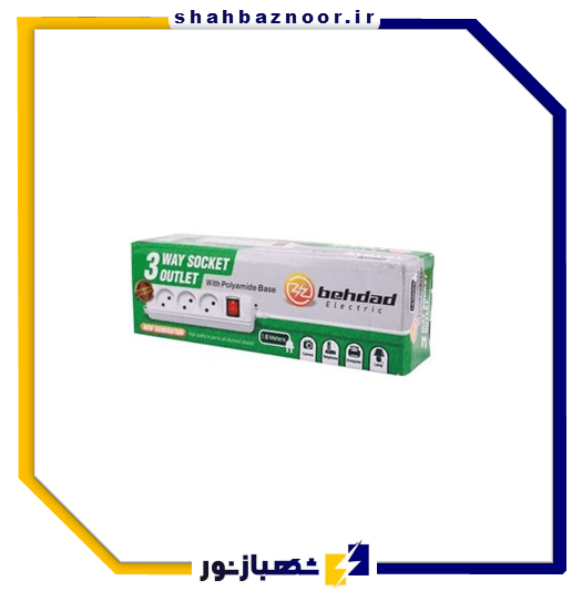 بهداد الکتریک رابط سه خانه با کابل کد 24