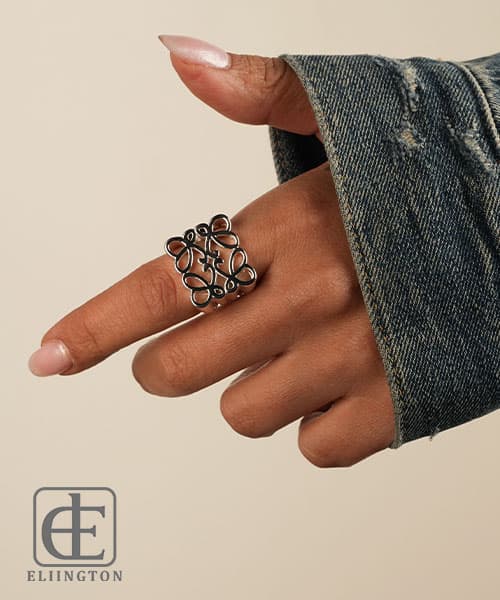 انگشتر استیل LOEWE کد 143
