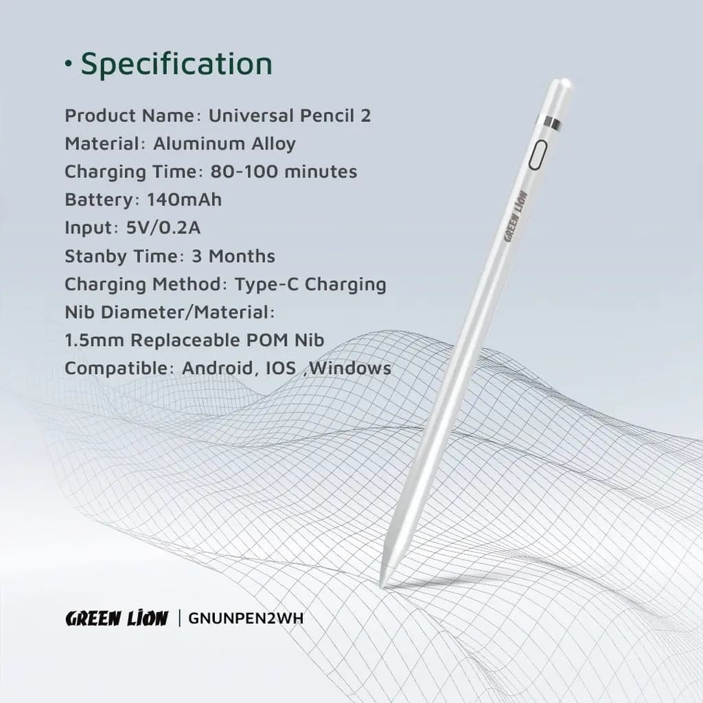 قلم لمسی موبایل و تبلت گرین GREEN UNIVERSAL PENCIL 2 — تصویر ۴