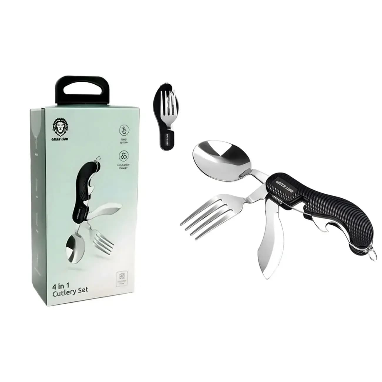 ست قاشق و چاقو کمپینگ گرین GREEN 4IN1 CUTLERY SET — تصویر ۲