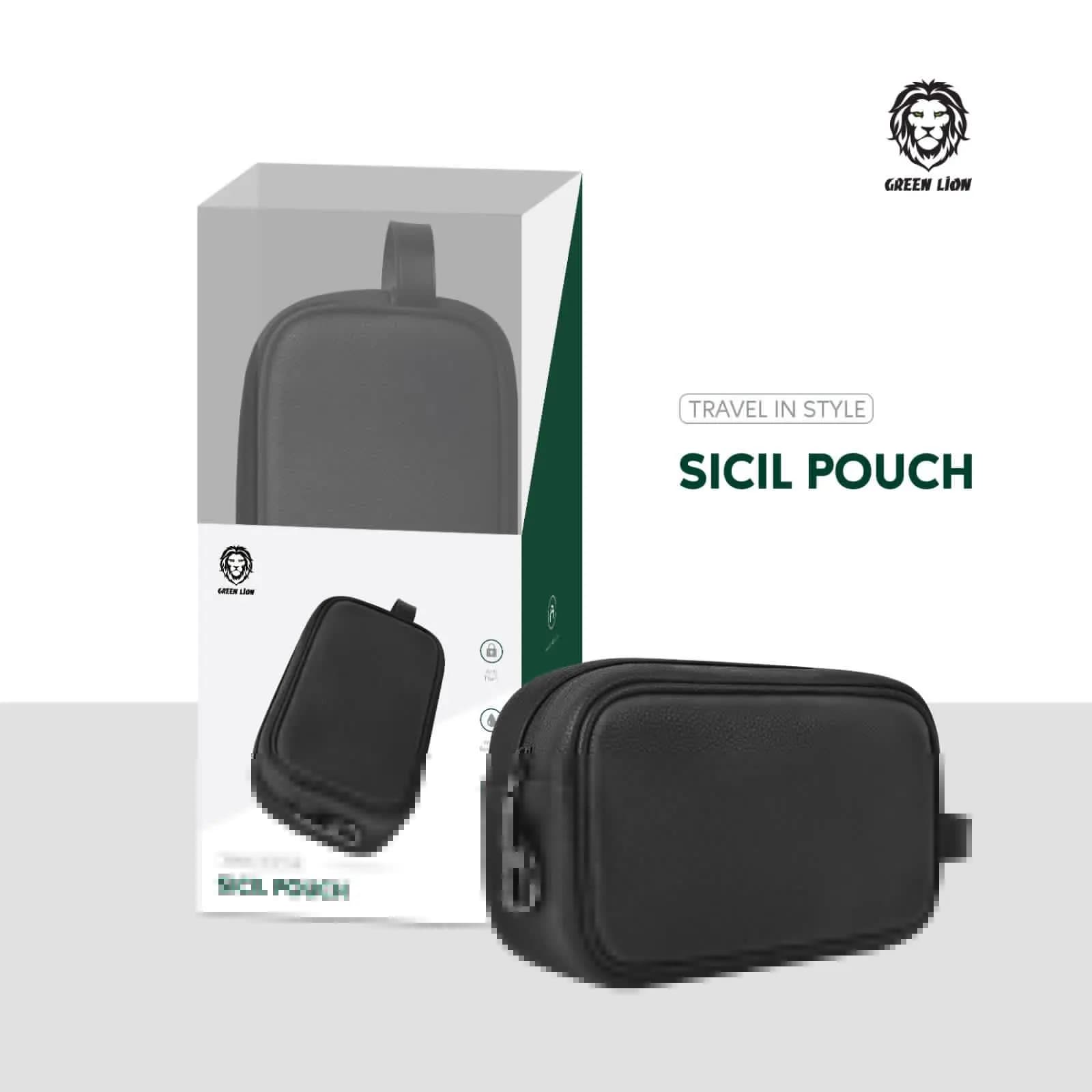 کیف رمزدار دستی سیسیل گرین مدل GREEN SICIL POUCH — تصویر ۶