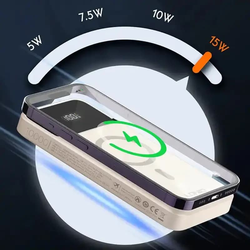 پاوربانک مگ سیف 10000 الدینیو مدل LDNIO PQ12 POWER BANK — تصویر ۳