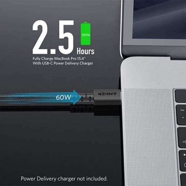 کابل USB-C انکر مدل A8033 Powerline Select طول 1.8 متر — تصویر ۲