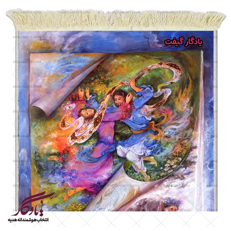 تابلو فرش ماشینی طرح مینیاتور تقویم زندگی کد mi23 — تصویر ۳
