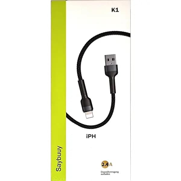 کابل شارژ USB به لایتنینگ سی بای مدل SAYBUUY K1 با گارانتی — تصویر ۴