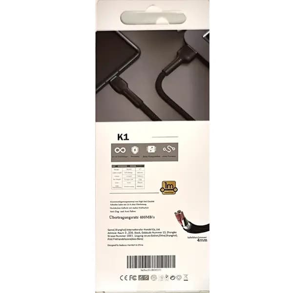 کابل شارژ USB به لایتنینگ سی بای مدل SAYBUUY K1 با گارانتی — تصویر ۵