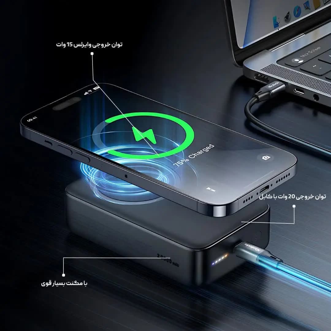 پاوربانک وایرلس 20000 مک دودو مدل MCDODO MC-502 POWER BANK — تصویر ۷