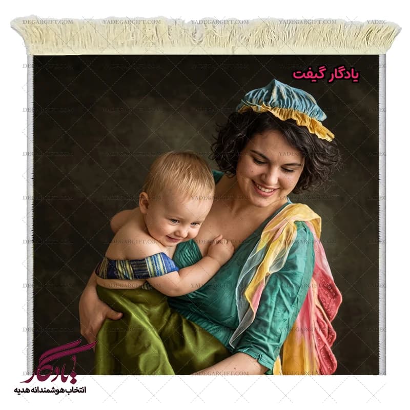 تابلو فرش ماشینی طرح دوشیزه و بی بی کد d29 — تصویر ۳